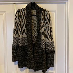 Lucky Brand Stargazer Pattern Chunky Knit Cardigan Sweater